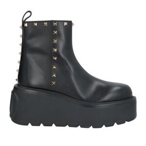 Valentino Garavani Black Studded Platform Boots